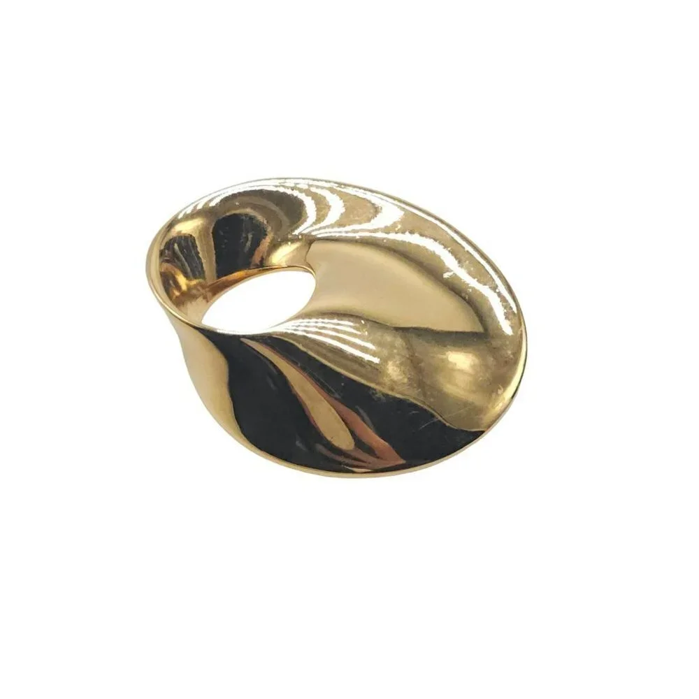 1980s Monet Modernist Brooch Oversized Large Fluid Womens Vintage Pin